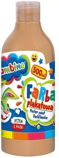 Farba plakatowa cielista 500ml BAMBINO - tantis.pl