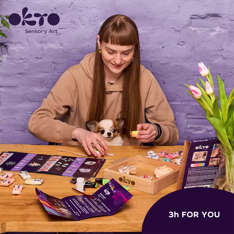 Kwiaty. Sensory Art. Wood&Craft Creative Set - tantis.pl