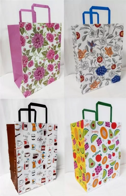 Torebka biała KRAFT 250x345x150 - tantis.pl