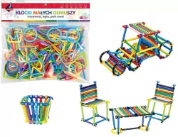 Klocki małych geniuszy. Patyki 436 elementów