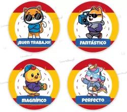 Naklejki motywacyjne - Język hisz. Zwierzątka 48sz