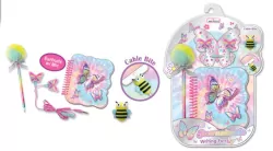 Słuchawki+kołozeszyt+długopis Motylki