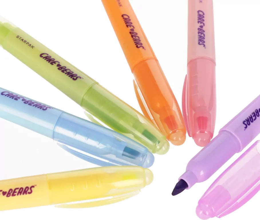 Zakreślacze wymazywalne. Care Bears - tantis.pl