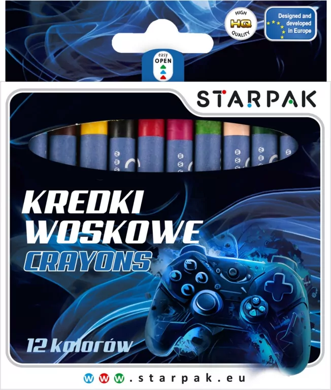 Kredki woskowe 12 kolorów Pad - tantis.pl