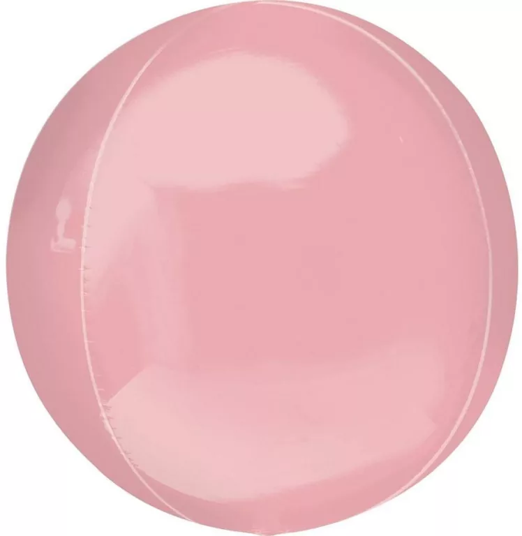 Balon foliowy kula pastelowa różowa 38x40cm - tantis.pl