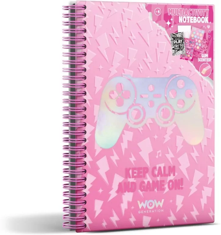 Notatnik A5 Gamer Valentina zapachowy z naklejkami WOW00147 - tantis.pl