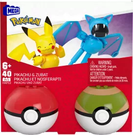 Mega. Pokemon. Pokeball Pikachu i Zubat - tantis.pl