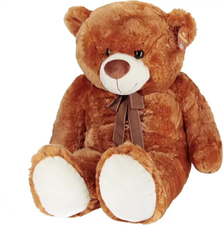 Miś pluszowy z kokardą 100cm brązowy - tantis.pl