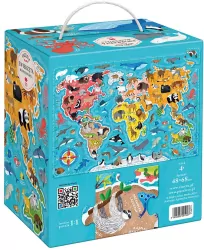 CzuCzu. Puzzlove. Zwierzęta Mapa Świata 60