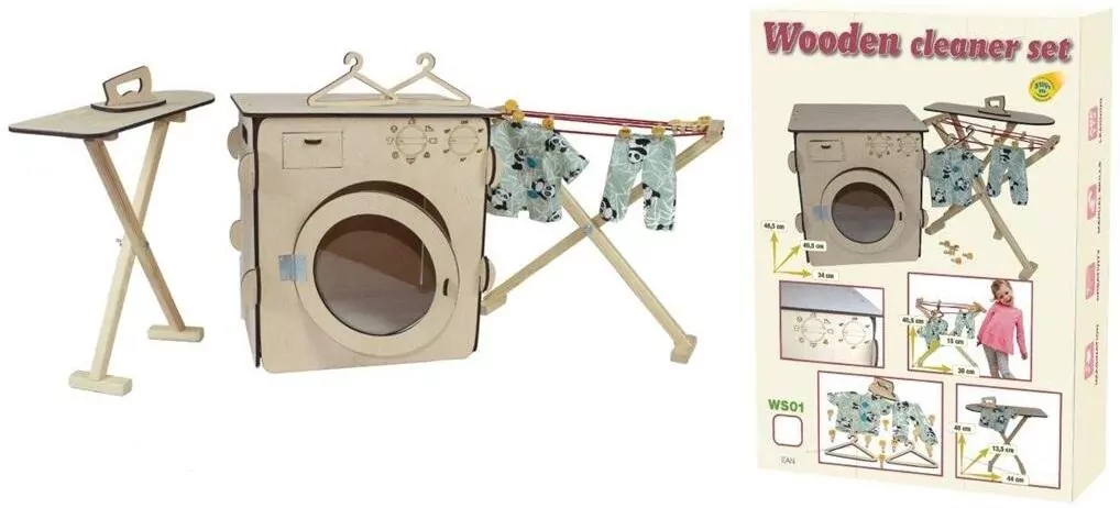 Zestaw do prania drewniany - tantis.pl