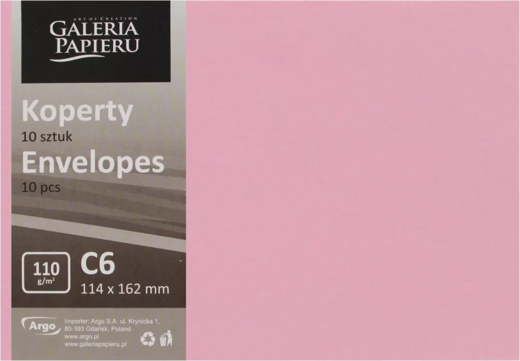 KOPERTA C6 NK MIX ROZ/BLE GAL PAP OP - tantis.pl