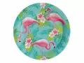 Talerze owalne papierowe flamingi 23cm - tantis.pl