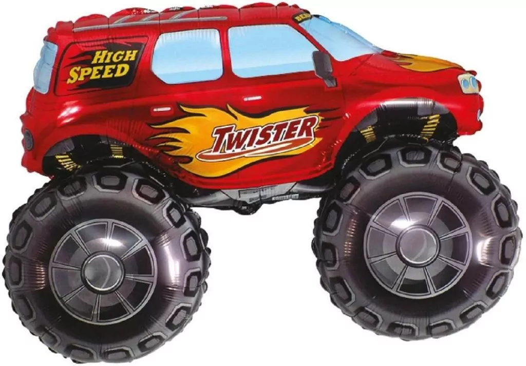 Balon foliowy 61cm Samochód Twister czerwony - tantis.pl
