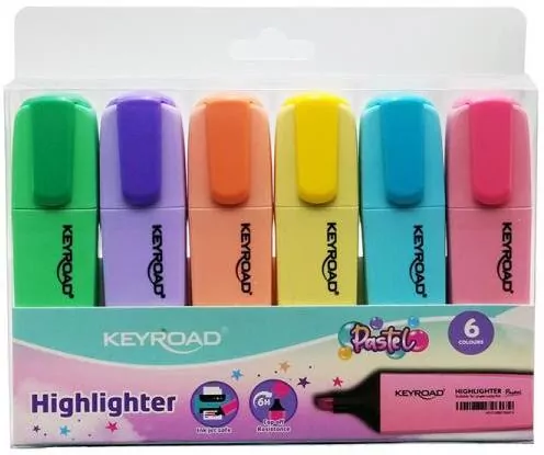 Zakreślacze pastelowe 6 kolorów - tantis.pl