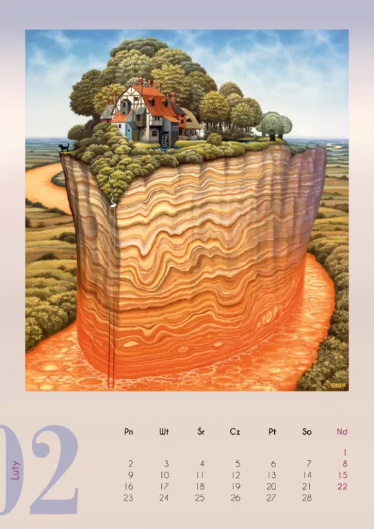 Kalendarz 2026 - Jacek Yerka wzór 2 A3 - tantis.pl