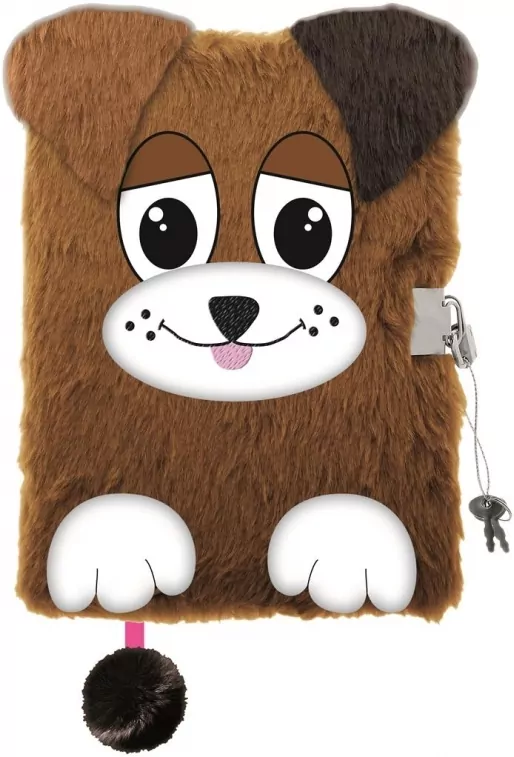 Pamiętnik z kłódką 3D włochacz A5 96k My Little Friend Doggie - tantis.pl
