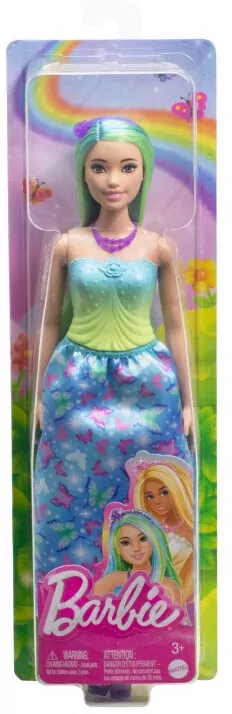 Barbie Księżniczka. Lalka Niebiesko-zielony strój - tantis.pl