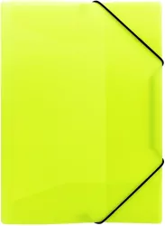 Teczka z gumką A4 PP neon żółta