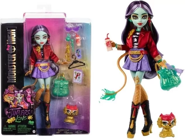 Monster High. Lalka Jinafire Long + zwierzątko - tantis.pl