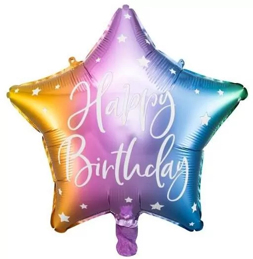 Balon foliowy Happy Birthday 40cm - tantis.pl
