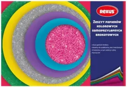 Zeszyt papierów kolorowych samoprzylepnych brokatowych A4