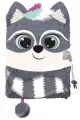 Pamiętnik z kłódką 3D włochacz RACOON A5, 96 kartek - tantis.pl