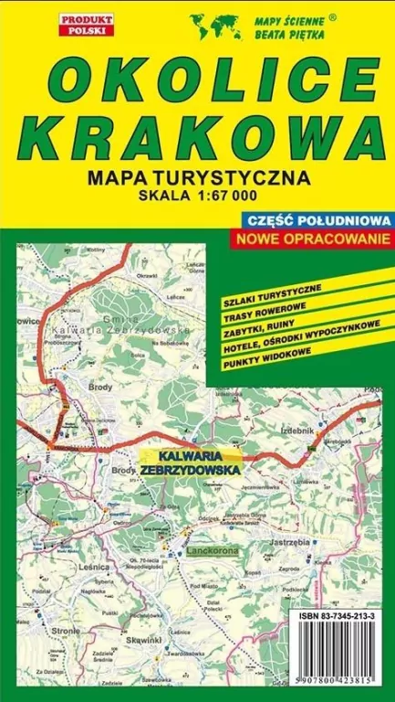 Okolice Krakowa Połud. 1:67 000 mapa turystyczna - tantis.pl