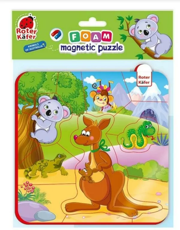 Piankowe puzzle magnetyczne. Zwierzęta z Australii - tantis.pl