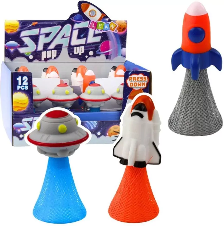 Skaczący statek kosmiczny 11cm MIX - tantis.pl
