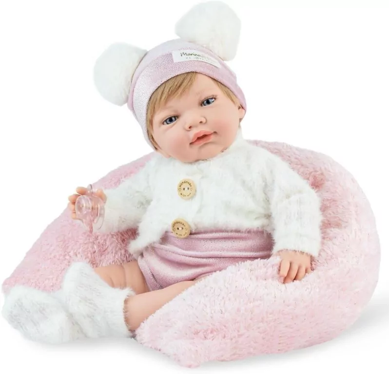 Lalka hiszpańska Reborn Sweet Baby z poduszką 42cm - tantis.pl