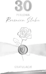 Karnet Rocznica Ślubu 30 - perłowa