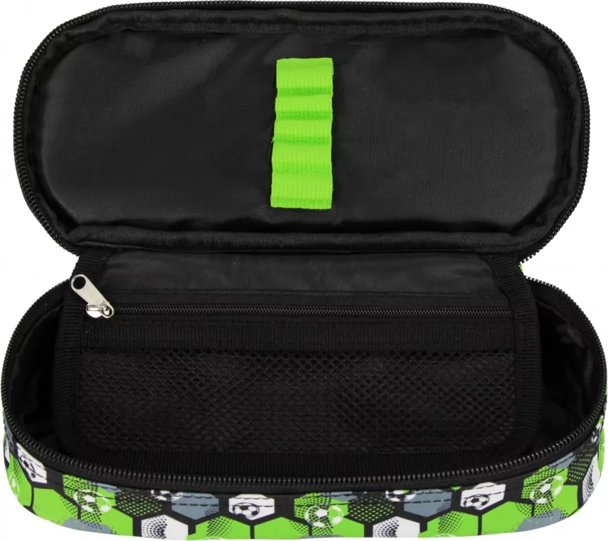 Piórnik saszetka 1zamek Football green - tantis.pl