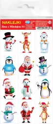 Naklejki. Zima z Mikołajem
