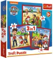 Trefl. Puzzle 3w1. Wesołe pieski. Psi Patrol - tantis.pl