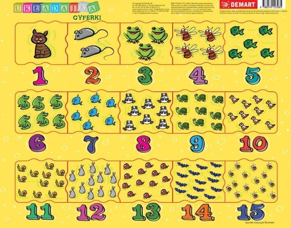Puzzle ramkowe. Cyferki dla dzieci - tantis.pl