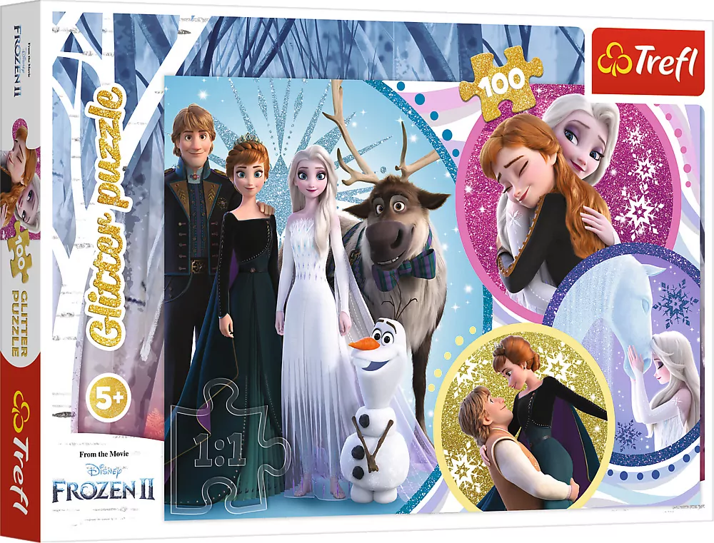 Glitter puzzle 100. Frozen 2 - tantis.pl