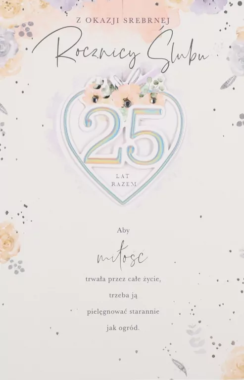 Karnet B6 Rocznica ślubu 25 - tantis.pl