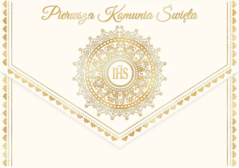 Karnet koperta A5 Komunia. IHS - tantis.pl
