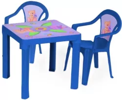 Stolik i dwa krzesła niebieski