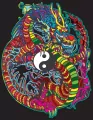 Kolorowanka Welwetowa 47x35 Smok YinYang - tantis.pl