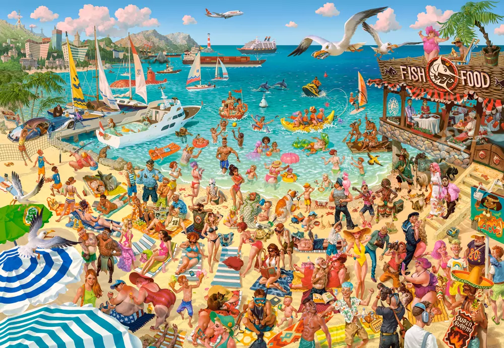 Castor. Puzzle 1000. Fun by the Sea - tantis.pl