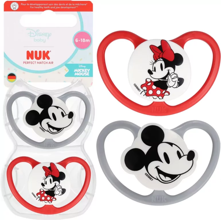 NUK. Air. Smoczek. 2 sztuki. 6-18 miesięcy. Miki - tantis.pl