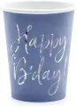 Kubeczki Happy B'day granatowy 220ml - tantis.pl