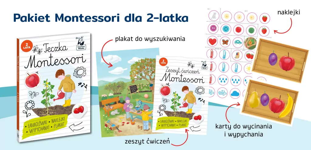 Teczka Montessori. 2 lata. Kapitan Nauka - tantis.pl