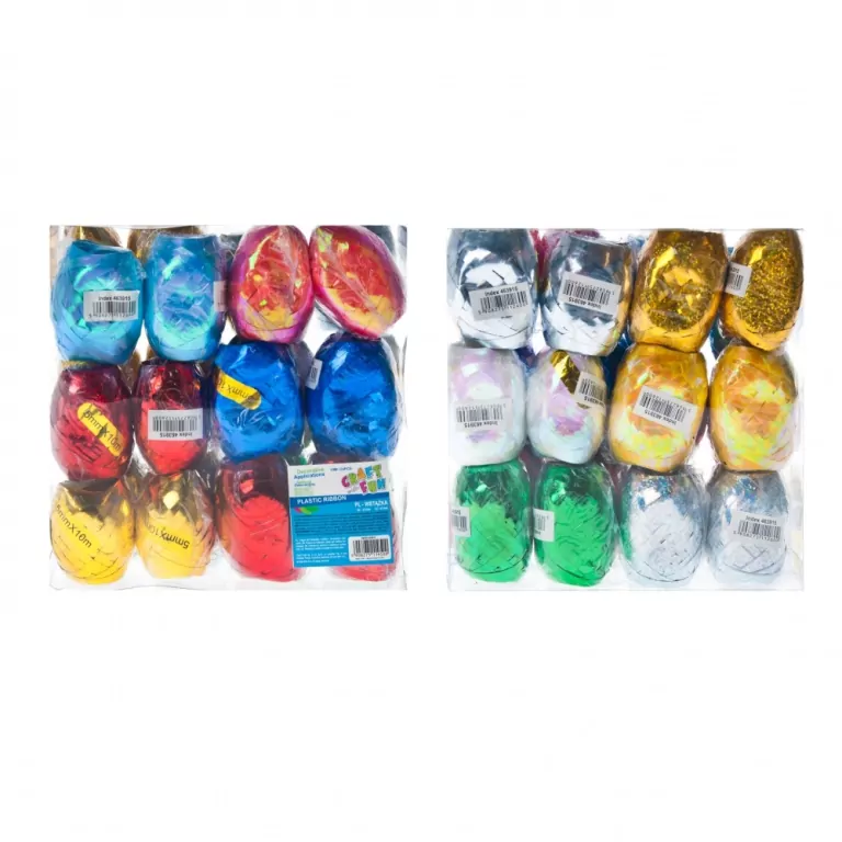 Ozdoba dekoracyjna Wstążka 10m mix kolorów 463915 Craft with Fun - tantis.pl