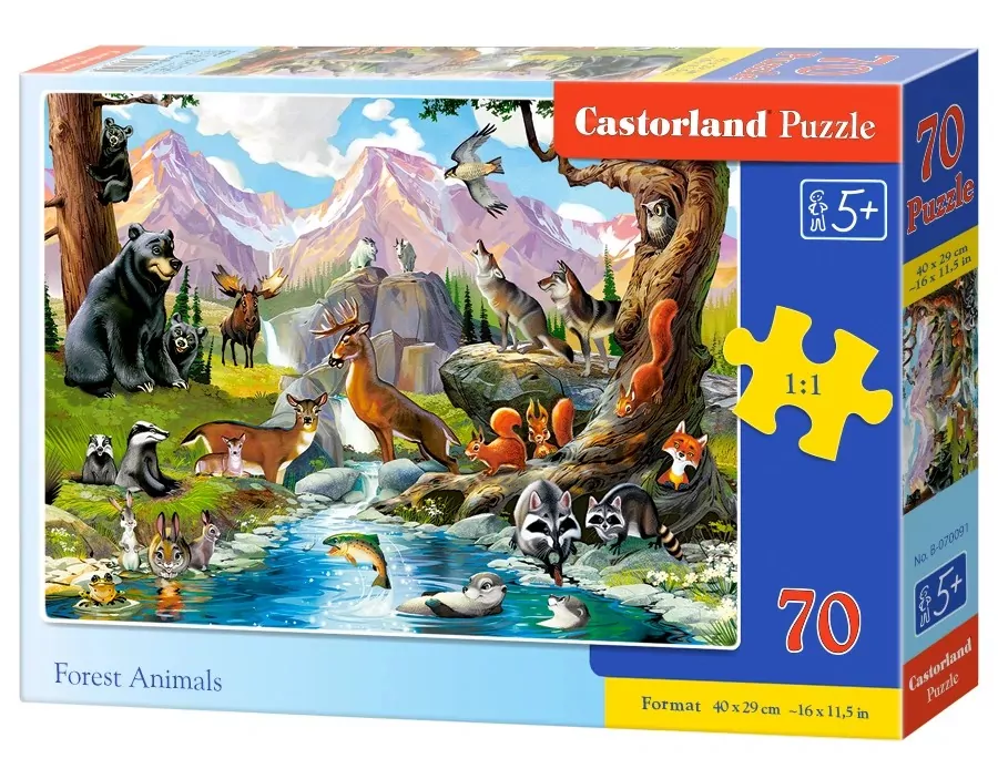 Puzzle 70 Zwierzęta leśne. 070091 - tantis.pl