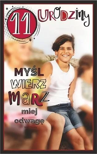 Kartka okolicznościowa. Urodziny 11 - tantis.pl