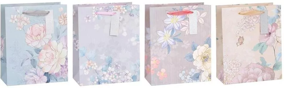 Torebka prezentowa L Kwiaty mix - tantis.pl
