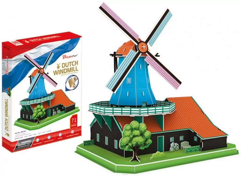 Puzzle 3D. Wiatrak holenderski - tantis.pl