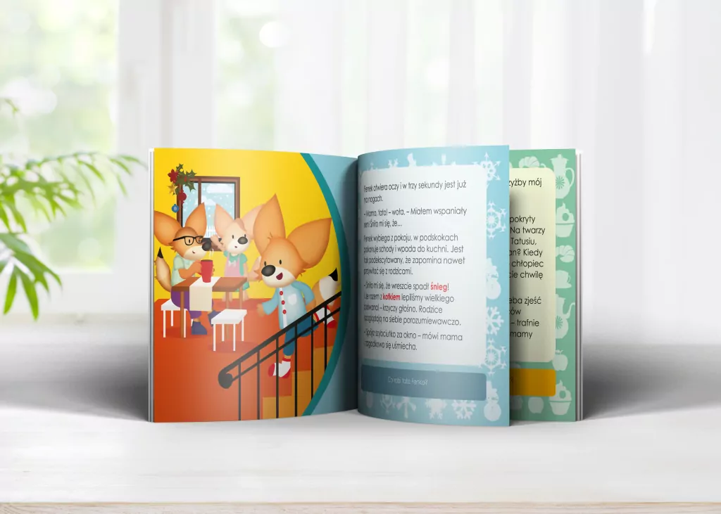 Zabawy na śniegu. Pory roku. Przygody Fenka - tantis.pl